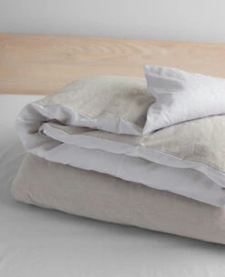 Duet Washed Linen White/Flax -Home Textiles Shop Flax 1 copy