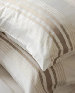 Gabriele Duvet Covers (+ FREE PILLOW CASES) -Home Textiles Shop GabrieleStripeDune Milk3