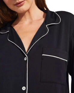 Eberjey Gisele Long PJ Set Black -Home Textiles Shop GiseleLongPJSetBlack4