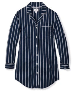 Grant Pima Cotton Jersey Nightshirt -Home Textiles Shop Grant Pinstripe Pima Cotton Jersey Nightshirt 2