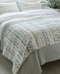 Hawthorn Quilt Neutral/Blue -Home Textiles Shop Hawthorn Quilt Neutral Blue4