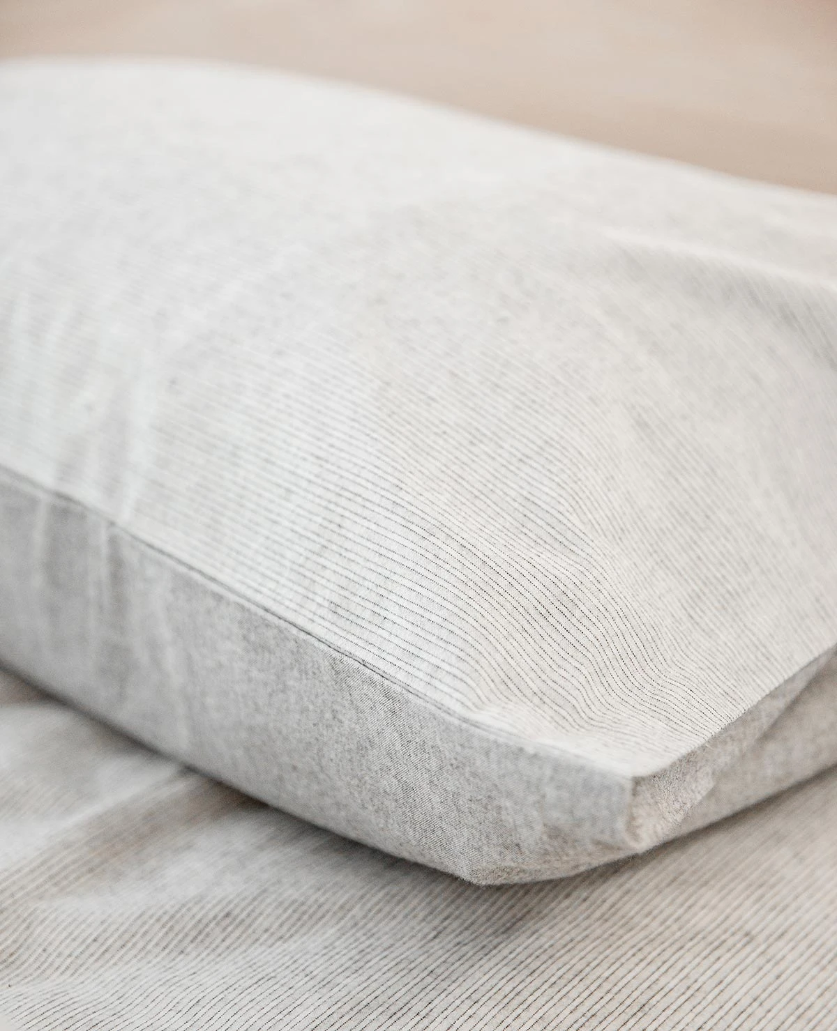 Pinstripe Oatmeal Flannel 4 Pinstripe Oatmeal Flannel - Image 2