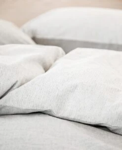 Heather Grey Flannel -Home Textiles Shop Heather Grey Oatmeal Pinstripe Flannel 14