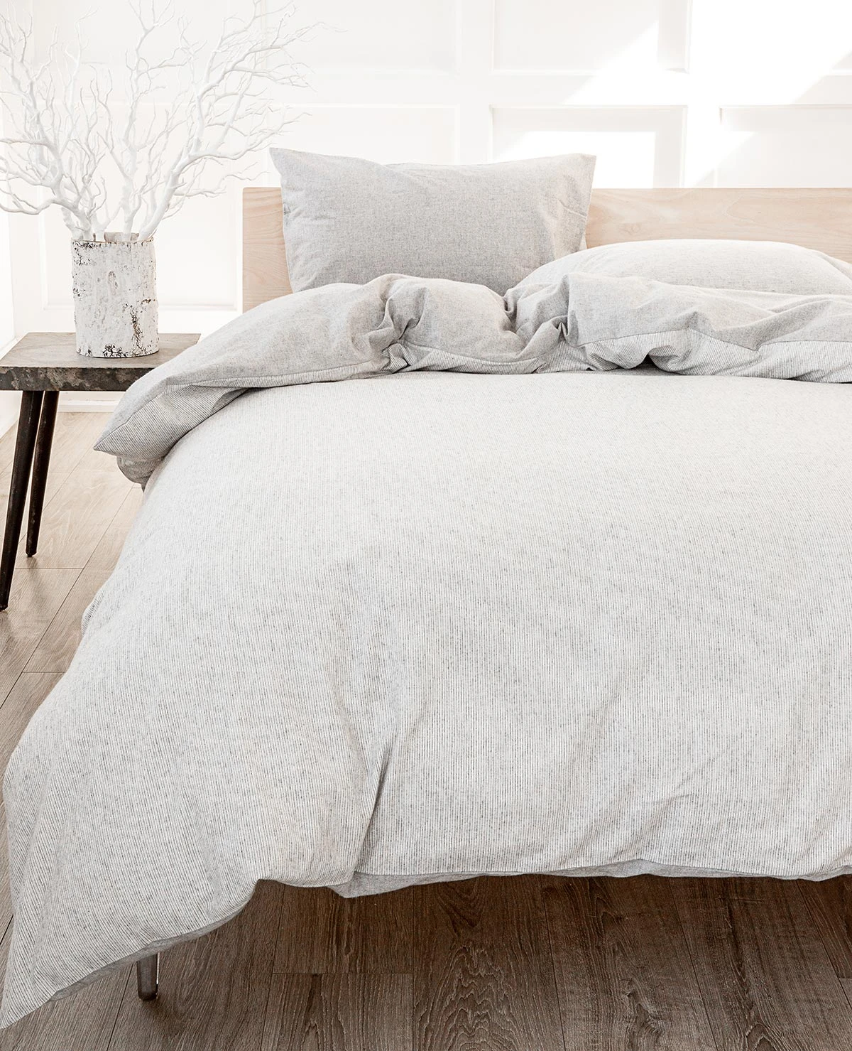 Pinstripe Oatmeal Flannel 6 Pinstripe Oatmeal Flannel - Image 4