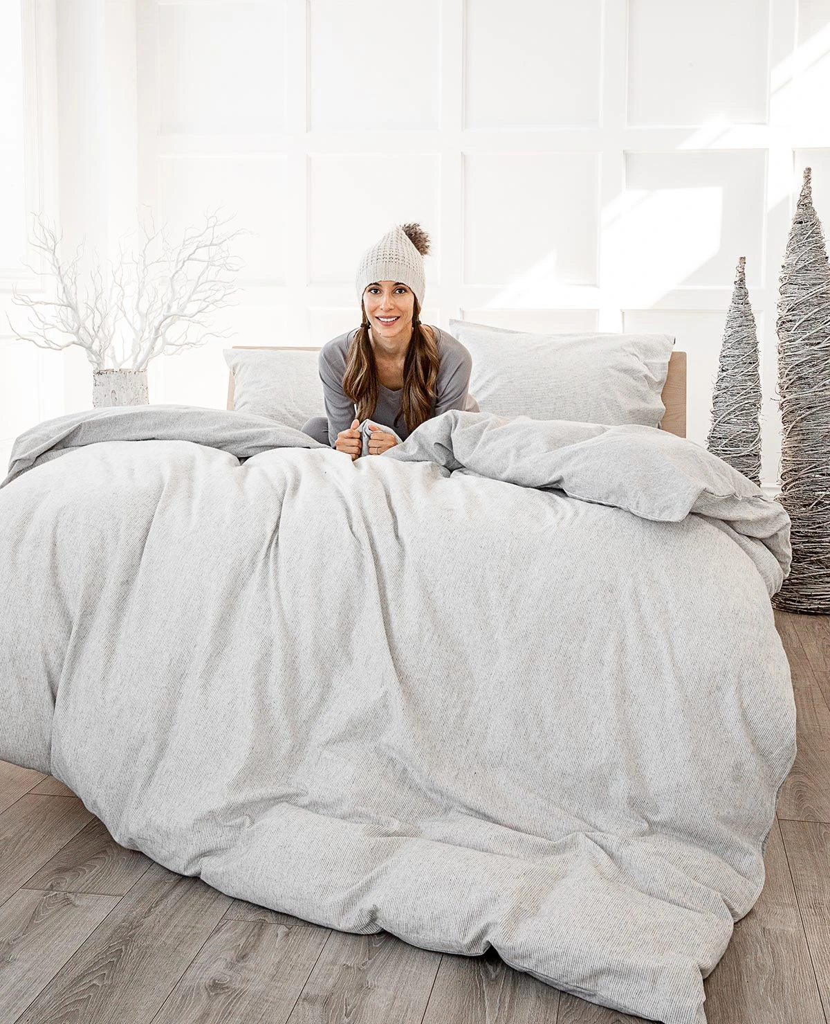 Pinstripe Oatmeal Flannel 7 Pinstripe Oatmeal Flannel - Image 5