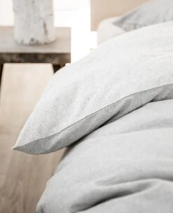 Heather Grey Flannel -Home Textiles Shop Heather Grey Oatmeal Pinstripe Flannel 9