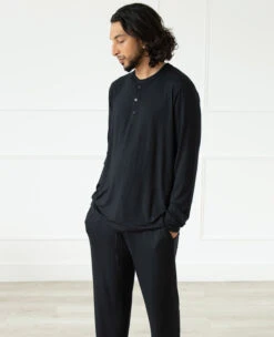 Eberjey Henry Men's PJ Black -Home Textiles Shop HenryLongBlack2