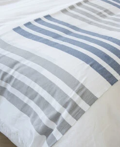 Iskandil Fouta Denim/Grey -Home Textiles Shop IskandilFoutaDenim Grey3