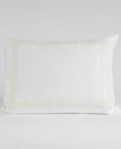 Italian 5-Line Embroidery Cream/White -Home Textiles Shop Italian 5 Line Embroidery White Cream 2