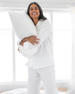 Italian Cotton Sateen PJ White -Home Textiles Shop Italian Cotton Sateen PJ White5