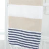 Ladon Fouta Beige/Navy -Home Textiles Shop LadonFoutaBeige Navy1