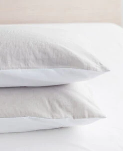 Duet Washed Linen White/Clay -Home Textiles Shop Lavato ClayWhite PC Catalogue CC