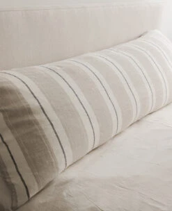 Washed Linen Stripe Flax/Granite -Home Textiles Shop LavatoStripeFlax Granite10