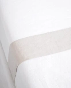 Washed Linen Contrast-Heading -Home Textiles Shop Lavato Linen Contrast Flax flatsheet2