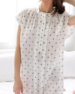 Lea Chemise Navy -Home Textiles Shop Lea Chemise Navy2