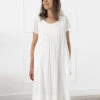 Lisa Cotton Nightgown 1 Lisa Cotton Nightgown -Home Textiles Shop Lisa Cap Sleeve Nightgown 3