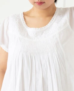 Lisa Cotton Nightgown -Home Textiles Shop Lisa Cap Sleeve Nightgown2