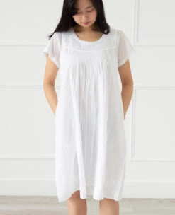 Lisa Cotton Nightgown -Home Textiles Shop Lisa Cap Sleeve Nightgown5