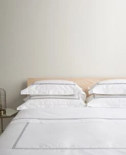 Hotel 2-Line Stitch 220 Thread Count Percale -Home Textiles Shop Loft 2 Line Charcoal 2