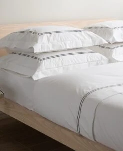 Hotel 2-Line Stitch 220 Thread Count Percale -Home Textiles Shop Loft 2 Line Charcoal 3