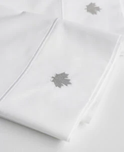 Maple Leaf Embroidered Pillow Cases - Limited Edition -Home Textiles Shop Maple Leaf Pillowcases 6silver