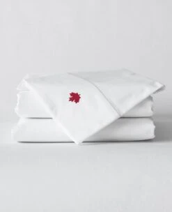 Maple Leaf Cool & Crisp Percale Bundle -Home Textiles Shop Maple Leaf Sheets red
