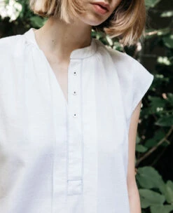 Maria Chemise White -Home Textiles Shop MariaSleevelessChemiseWhiteBeauty