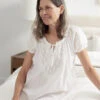 Marie Cotton Nightgown -Home Textiles Shop Marie Embroidered Cotton Nightgown 1