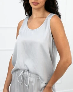 Mo Silky Soft Satin Boxer -Home Textiles Shop Marta Satin Cami Grey Fox5