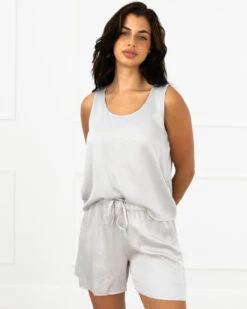 Mo Silky Soft Satin Boxer -Home Textiles Shop Marta Satin Cami Grey Fox6
