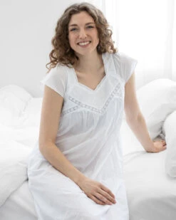 Melissa Cotton Nightgown -Home Textiles Shop MelissaCottonNightgown4