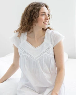 Melissa Cotton Nightgown -Home Textiles Shop MelissaCottonNightgown5