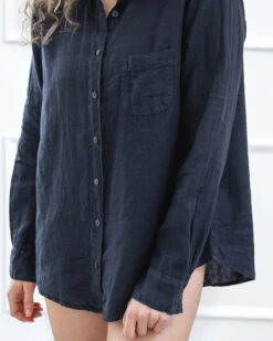 Velvet Natalia Linen Shirt 22 Velvet Natalia Linen Shirt -Home Textiles Shop Natalia Linen Shirt Navy1 222f02fe 7516 4137 ada0 54f987845643