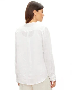 Velvet Natalia Linen Shirt 27 Velvet Natalia Linen Shirt -Home Textiles Shop Natalia Linen Shirt White2