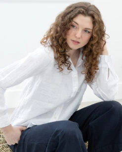 Velvet Natalia Linen Shirt 21 Velvet Natalia Linen Shirt -Home Textiles Shop Natalia Linen Shirt White3 eb390618 1823 470b 81e0 c981ffe4f563