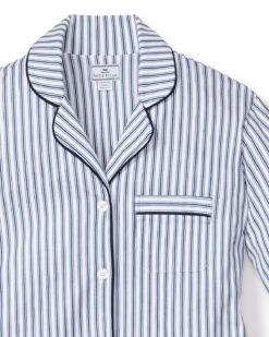 Navy Ticking Pima Cotton Jersey PJ -Home Textiles Shop Navy Ticking Pima Cotton Jersey PJ 2