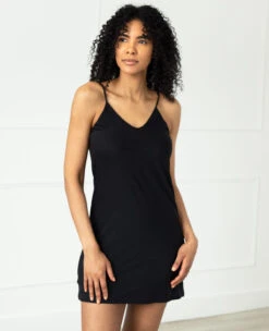 Organic Cotton Slip Black -Home Textiles Shop Organic Cotton Slip Black