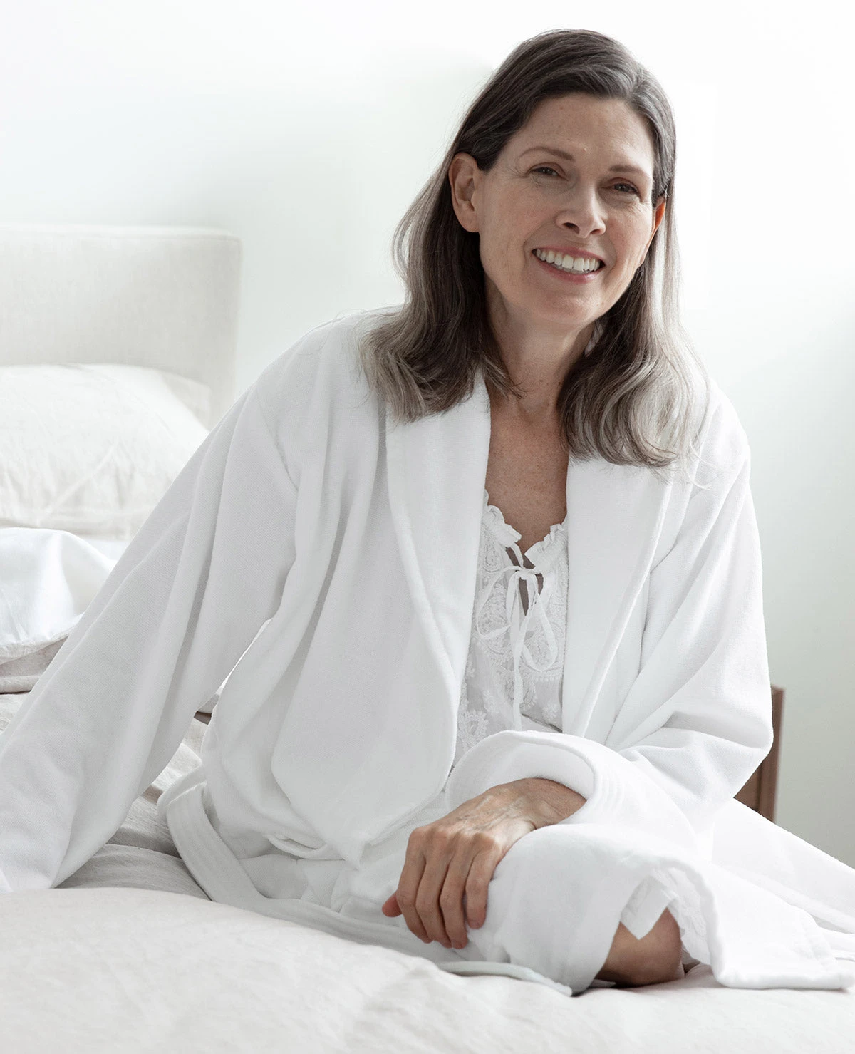 Organic Cotton Terry Robe White 3 Organic Cotton Terry Robe White