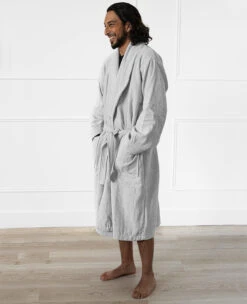 Monogram Organic Robe -Home Textiles Shop OrganicTerryCottonRobeGlacier2 00e6fddb 7094 4f61 b17c f4e0b0d6e316