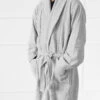 Organic Cotton Terry Robe Glacier 2 Organic Cotton Terry Robe Glacier -Home Textiles Shop OrganicTerryCottonRobeGlacier3