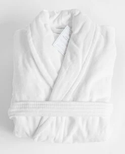 Organic Cotton Terry Robe White 11 Organic Cotton Terry Robe White -Home Textiles Shop OrganicTerryCottonRobeWhite1