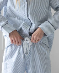 Oxford Stripe PJ Navy -Home Textiles Shop OxfordStripePJSetNavy6