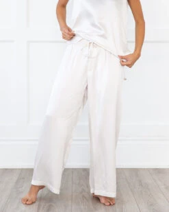 Jolie Cropped Satin Pyjama Pant