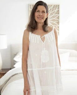 Patty Cotton Nightie -Home Textiles Shop Patty Embroidered Nightie 4