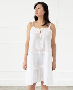 Patty Cotton Nightie -Home Textiles Shop Patty Embroidered Nightie1