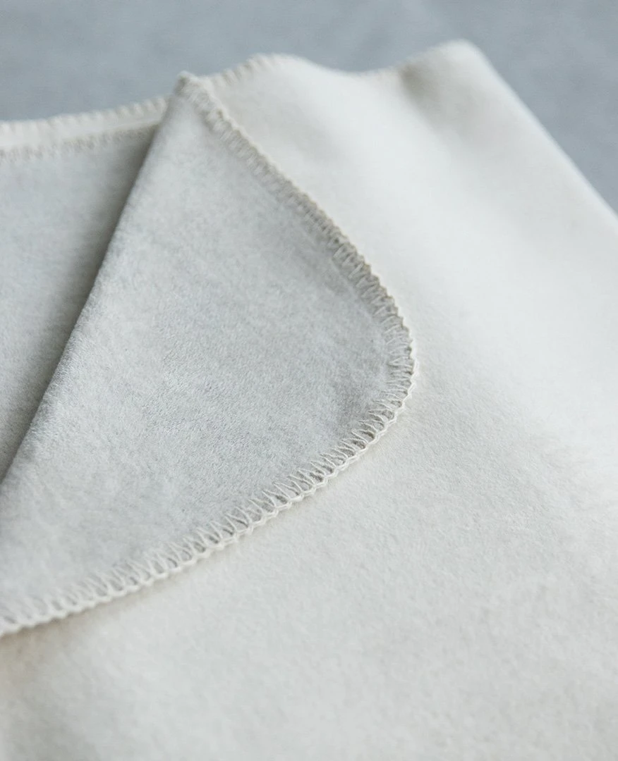 Alta Brushed Cotton Blanket Pearl/Ivory 3 Alta Brushed Cotton Blanket Pearl/Ivory