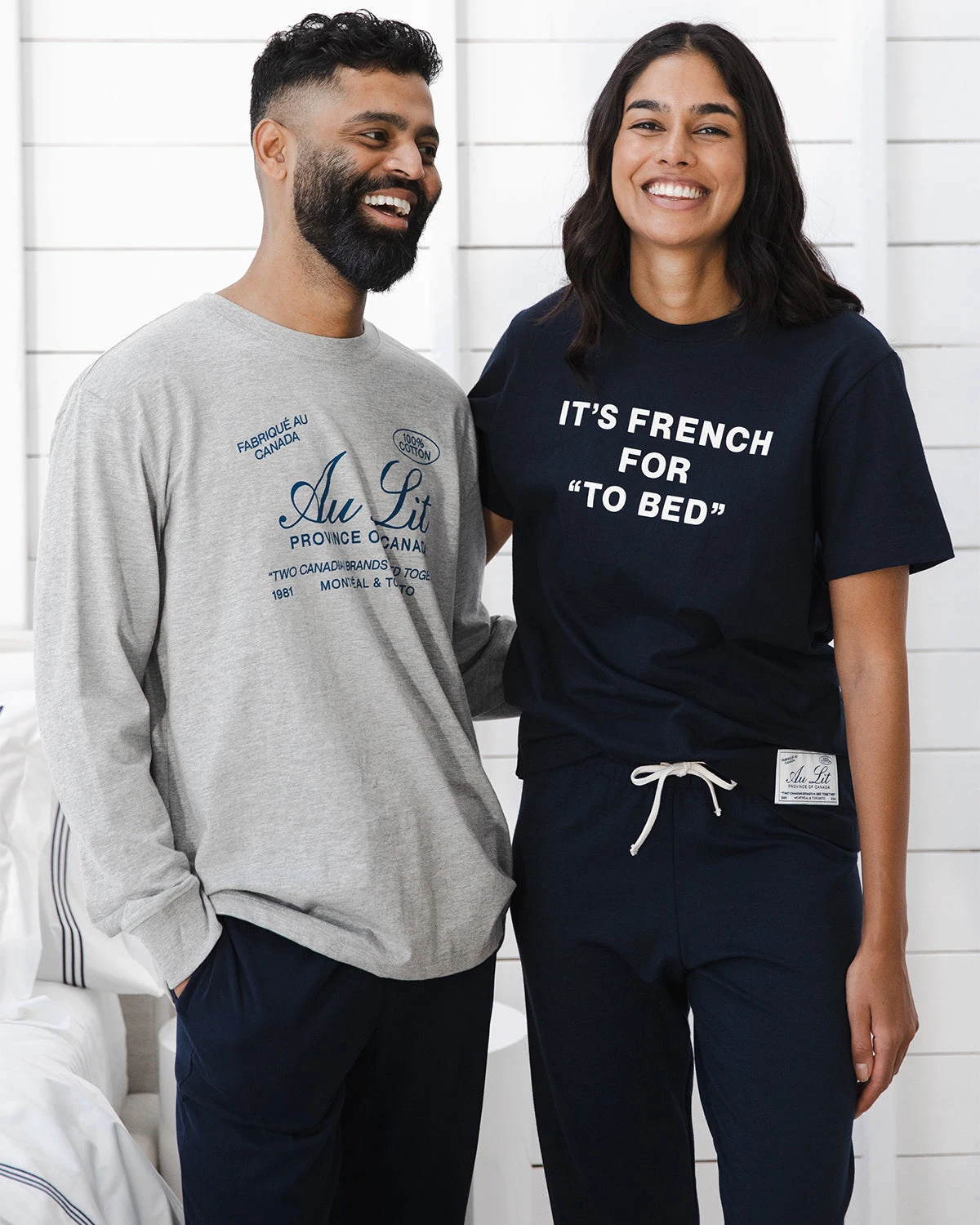 Au Lit X Province Of Canada French For To Bed Tee 8 Au Lit X Province Of Canada French For To Bed Tee - Image 6