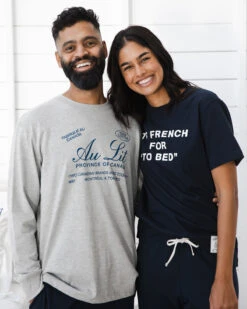 Au Lit X Province Of Canada Vintage Logo Tee Grey