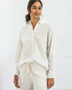 Velvet Redondo Cotton Shirt -Home Textiles Shop RedondoCottonShirtBeach2