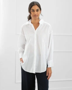 Velvet Redondo Cotton Shirt -Home Textiles Shop RedondoCottonShirtWhite3